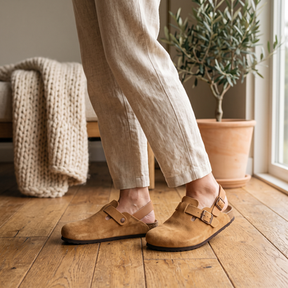Suede Clog Mules